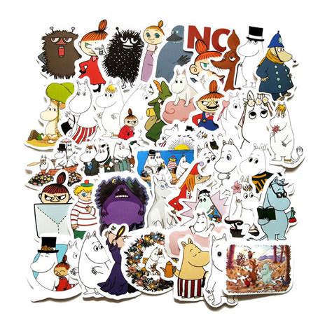 40 Pcs Moomin Sticker Packanime Stickersdecorative Etsy