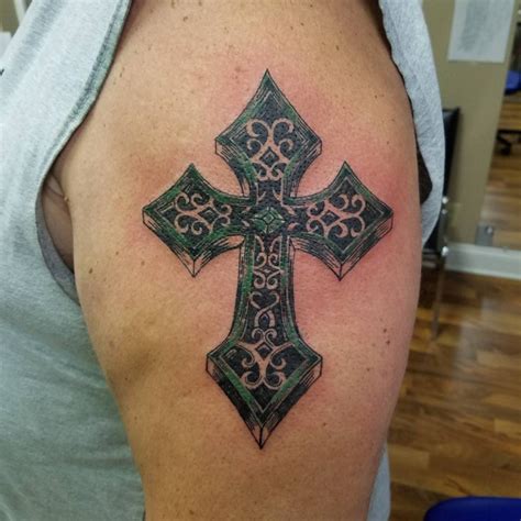 Attractive claddagh celtic cross tattoo on chest. 45+ Cross Tattoo Designs, Ideas | Design Trends - Premium ...
