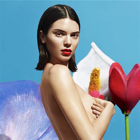 Kendall Jenner Poses Topless In Red Thong For Sexy La Perla Ad E Online