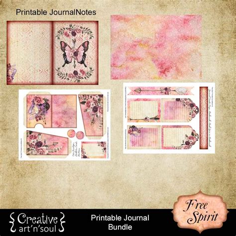 Free Spirit Printable Junk Journal Bundle Creative Artnsoul Store