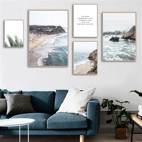 Landscape Wall Art Picture Tropical Sea Beach Nordic Poster Coastal