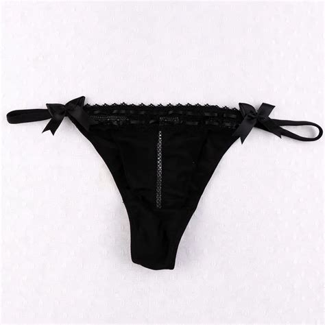 Sexy Women Thongs Lace Low Rise Bow Panties Bikini Girls Underpants Panty T Back Underwear For