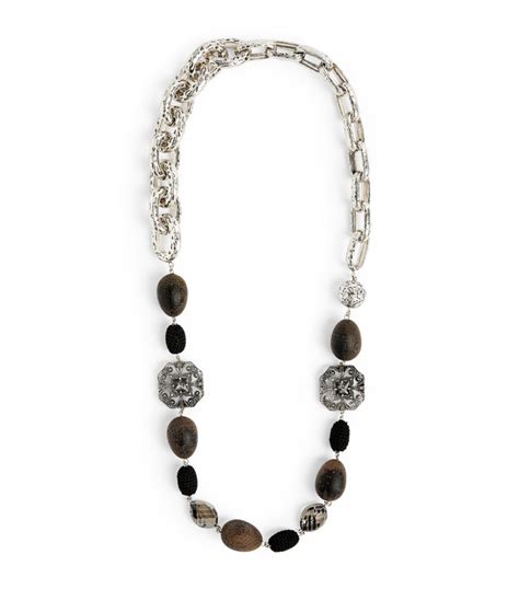 Max Mara Vip Beaded Chain Necklace Harrods Uk
