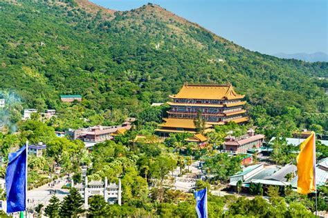 Po Lin Monastery Located On Ngong Ping Plateau On Lantau Island Hong