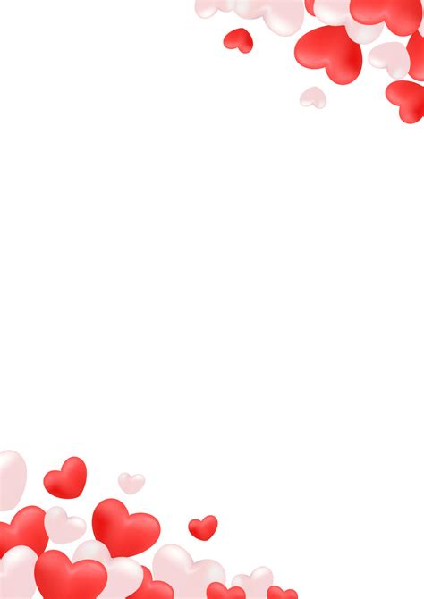 Hearts Border Frame Valentines Day 15276361 Png