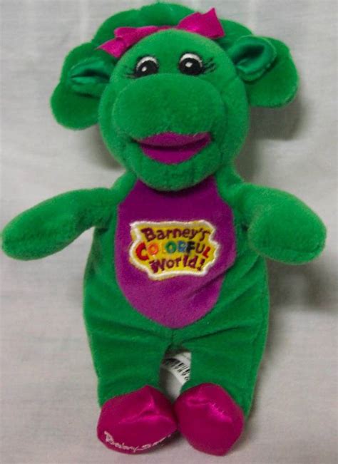 Barney Little Green Baby Bop Dinosaur 7 Plush Stuffed Animal Toy