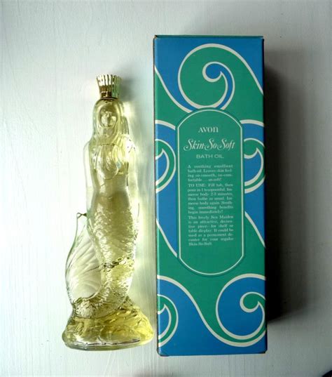 Sea Maiden Mermaid Avon Glass Mermaid Bottle Skin So Soft Decanter