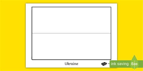 Free Ukraine Flag Colouring Sheet Worksheets Twinkl