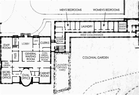 Floor plans the west wing. West Wing - White House Museum