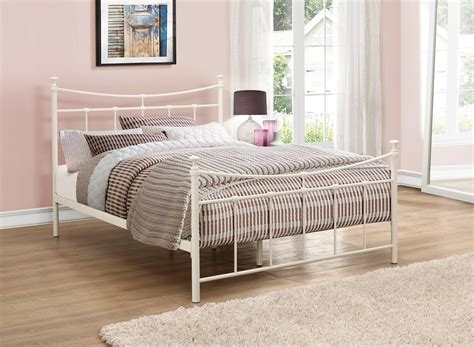 Powder coated metal bed frame detachable good condition. Birlea Emily Cream Single Bed Frame - Dublin Beds