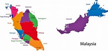 Malaysia Map of Regions and Provinces - OrangeSmile.com