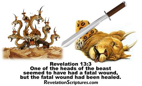 Beast Revelation 13 One Of The Heads Has A Healed Fatal Wound