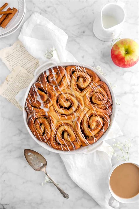Apple Pie Cinnamon Rolls With Apple Cider Icing Bakers Table