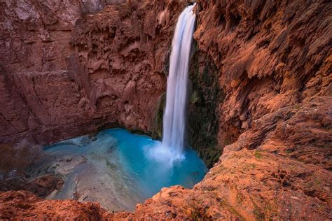 Arizona Highways October 27 2015 Mooney Falls Pours Into A Blue