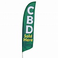 CBD Feather Flag | Low Prices + Free Shipping | Feather flags, Custom ...
