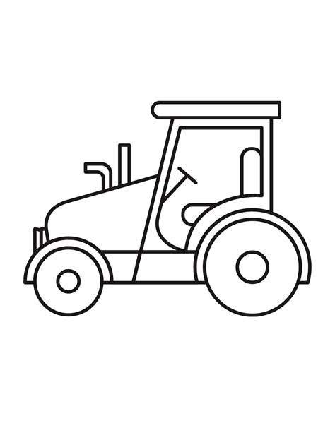 Printable Tractor Coloring Page Coloring Page For Toddlers Etsy