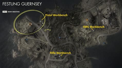 Sniper Elite 5 Festung Guernsey Workbench Locations Guide Mission 5