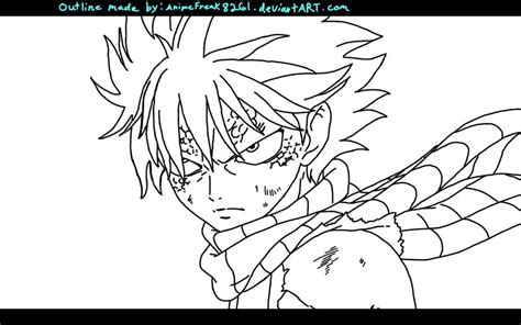 Fairy Tail Natsu Lineart By Animefreak8261 On Deviantart