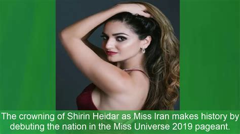 miss universe 2019 contestant iran shirin heidari youtube