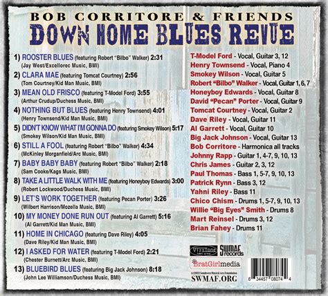 Bob Corritore And Friends Down Home Blues Revue Cd Art Bob Corritore