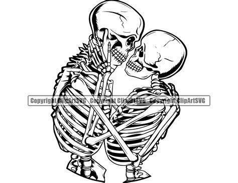 Skull Lovers Couple Love Romantic Soulmate Forever Infinity Etsy