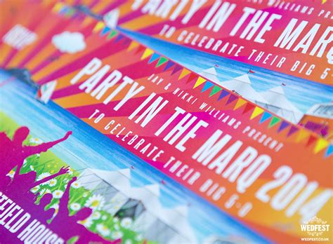 Festival Birthday Party Invites Wristbands And Lanyards Wedfest