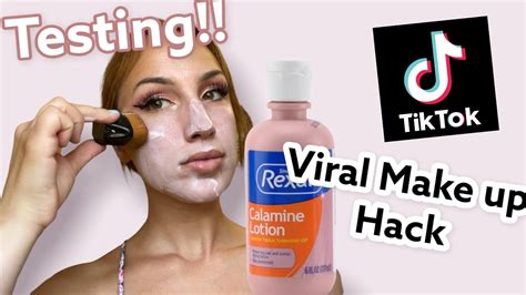Testing This Viral Make Up Hack Calamine Lotion Under Foundation Youtube