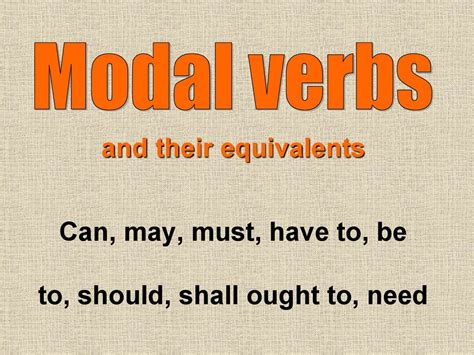 Modal Verbs And Their Eguivalents Online Presentation
