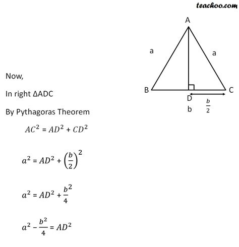 Area Of Isosceles Triangle Formula With Examples Teachoo