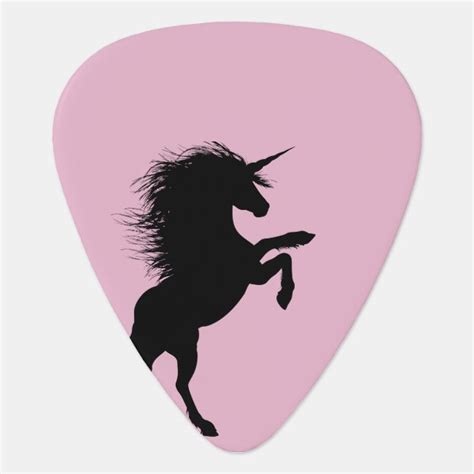 A Day In The Life Of Angelandspot Unicorn Guitar Pick Unicorn Black Pink Guitarpick