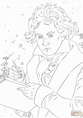 Ludwig van Beethoven kleurplaat | Gratis Kleurplaten printen