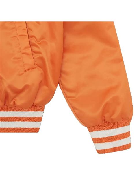 Icecream College Bomber Orange Satin Jacket Fortune Jackets