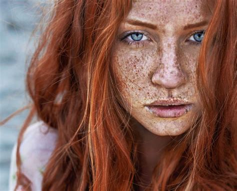 beautiful portraits of freckled people