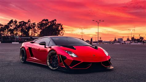 Download Red Lamborghini Gallardo Sports Car Wallpaper