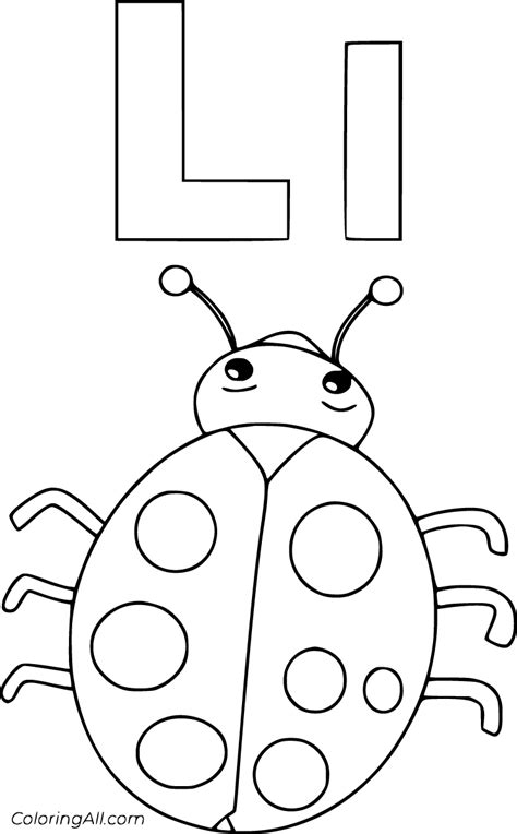 Letter L Ladybug Coloring Page Coloring Pages