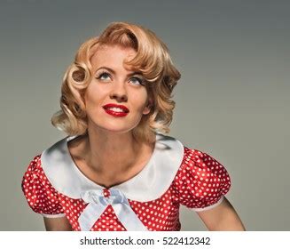 Smiling Retro Blonde Stock Photo Shutterstock