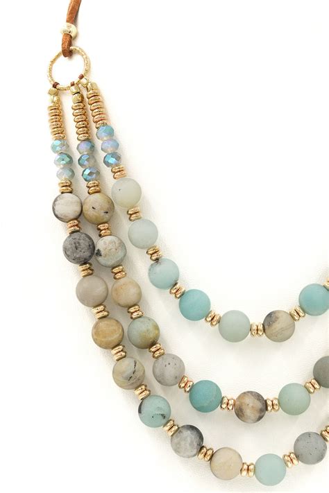 Semi Precious Stone Necklace Set Necklaces