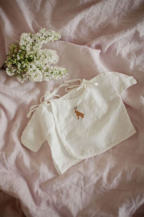 Baby Wrap Camicia Camicia Bambino Kimono Bianco Di Lapetitealice