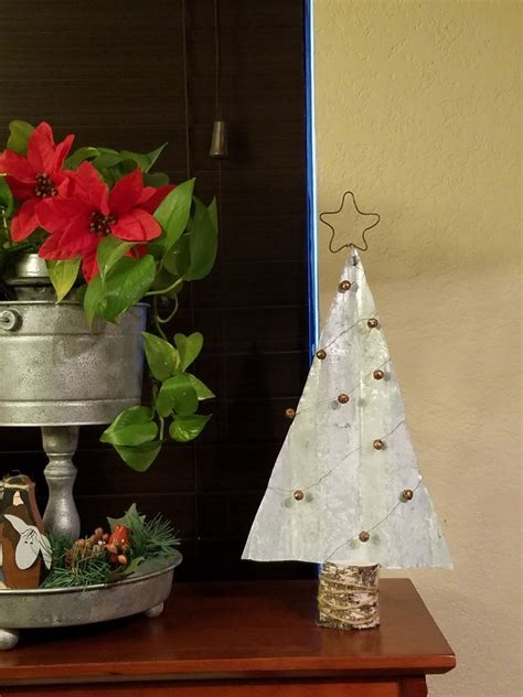 Diy Rustic Galvanized Metal Christmas Tree Decor Mixed Kreations