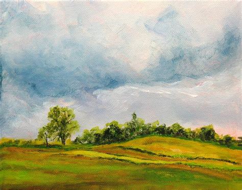 Marina Petro ~ Adventures In Daily Painting Countryside Landscape
