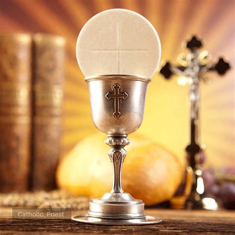 The Symbols Of The Holy Eucharist With Crucifix And Bible© Sebastian