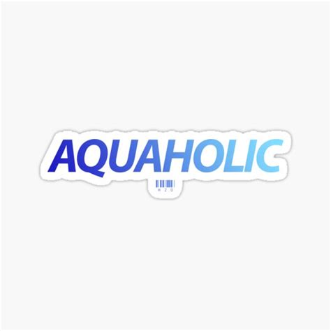 Aquaholic Gradient Sticker By Felixbunny Redbubble