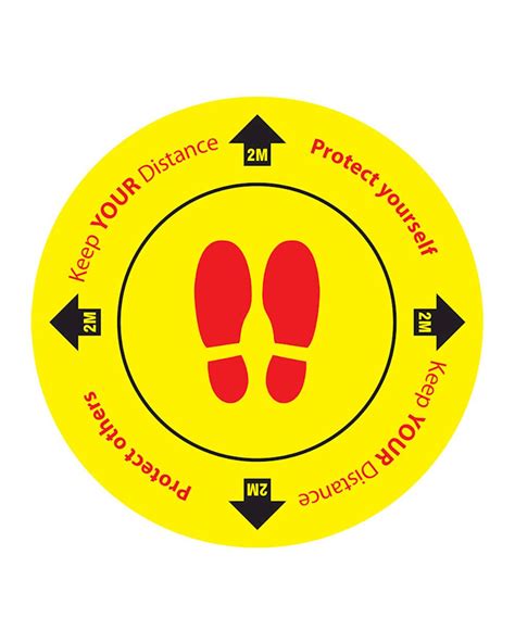 2 Metres Social Distancing Floor Graphic From Aspli Safety