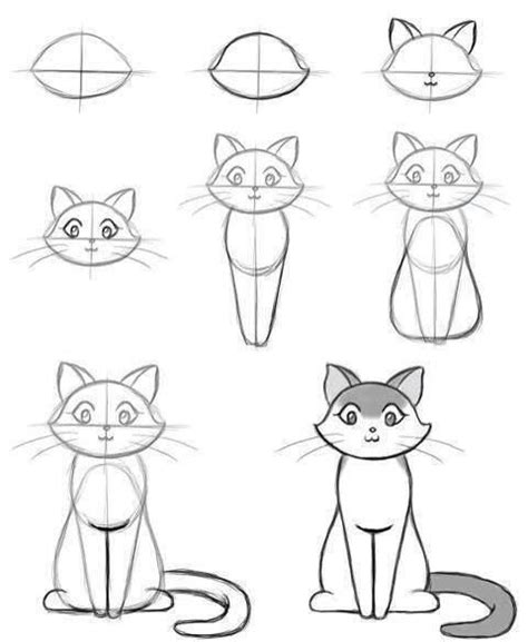 Como Dibujar Un Gato Facil Y Bonito Paso A Paso Dibujos De Colorear