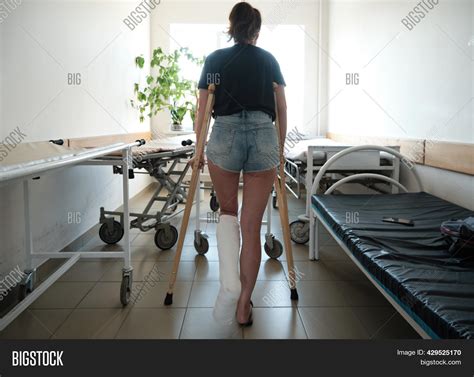 Woman Broken Leg Uses Image And Photo Free Trial Bigstock
