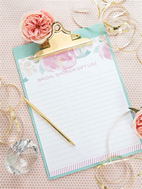 I would recommend printing them on cardstock for a little extra durability and structure. Print This Darling, Floral Bridal Shower Gift List For FREE!