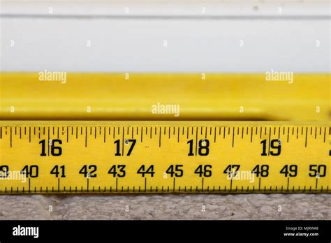 Yardstick In Inches And Centimeters Stock Photo Alamy