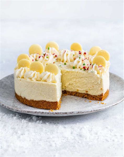 No Bake White Chocolate Cheesecake Supergolden Bakes