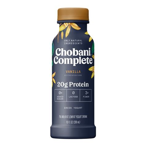 chobani complete vanilla greek yogurt shake shop yogurt at h e b