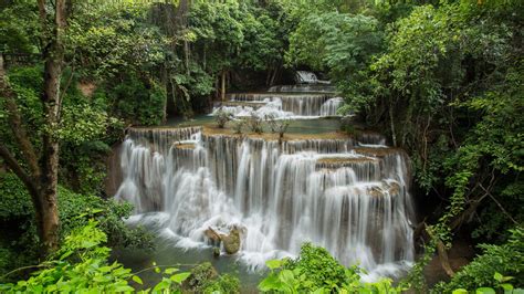 Huay Mae Khamin Waterfall Beautiful Waterfall In